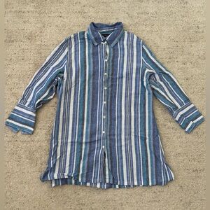 Multiples Linen Shirt Dress